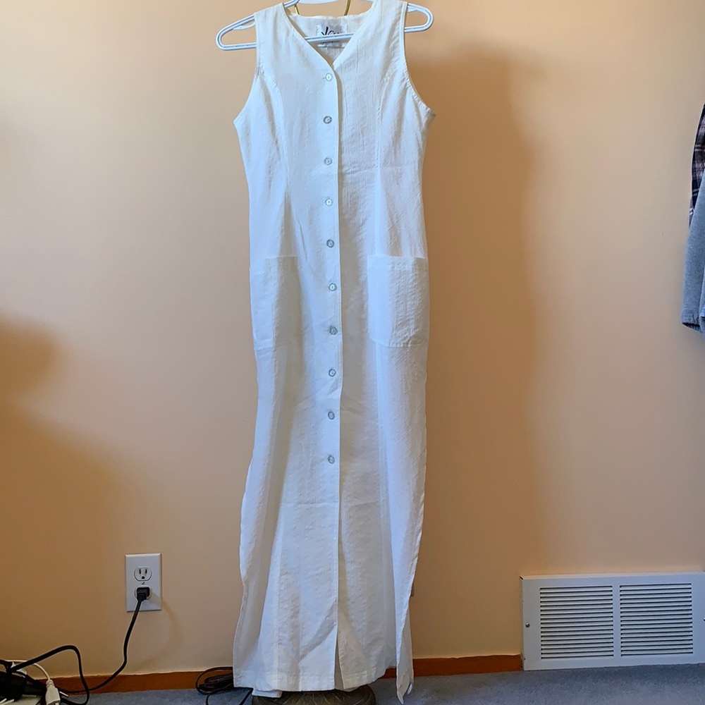 White Button Dress